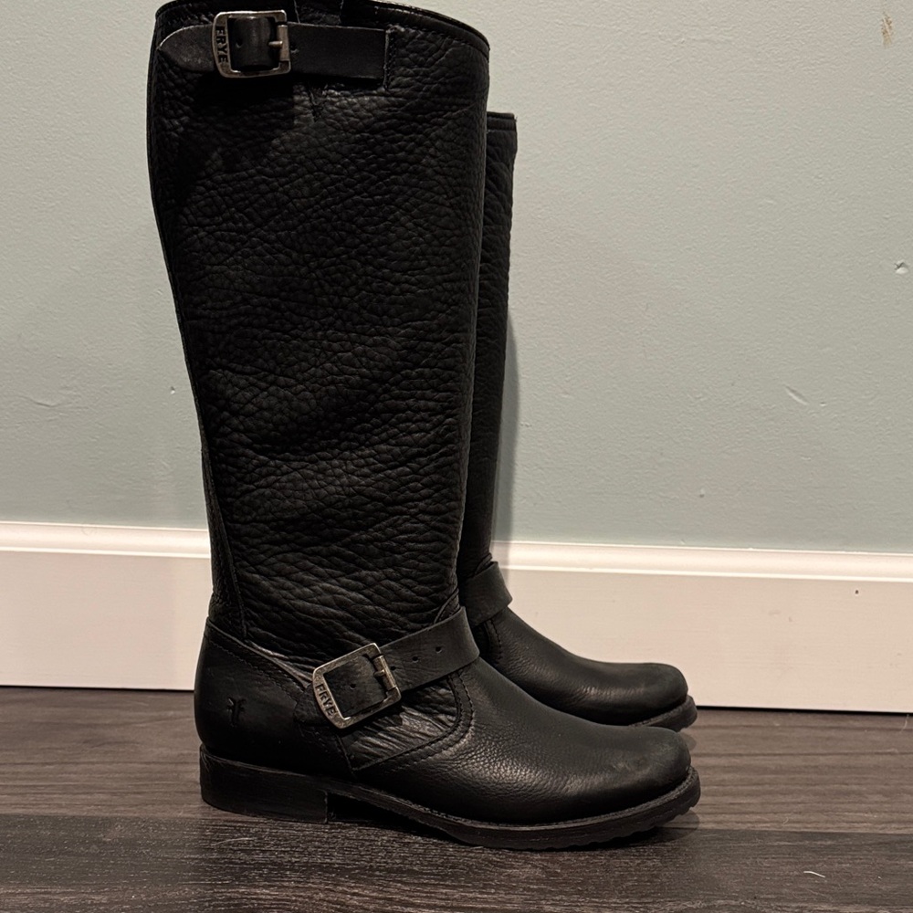 Frye Black Heeled Boots
